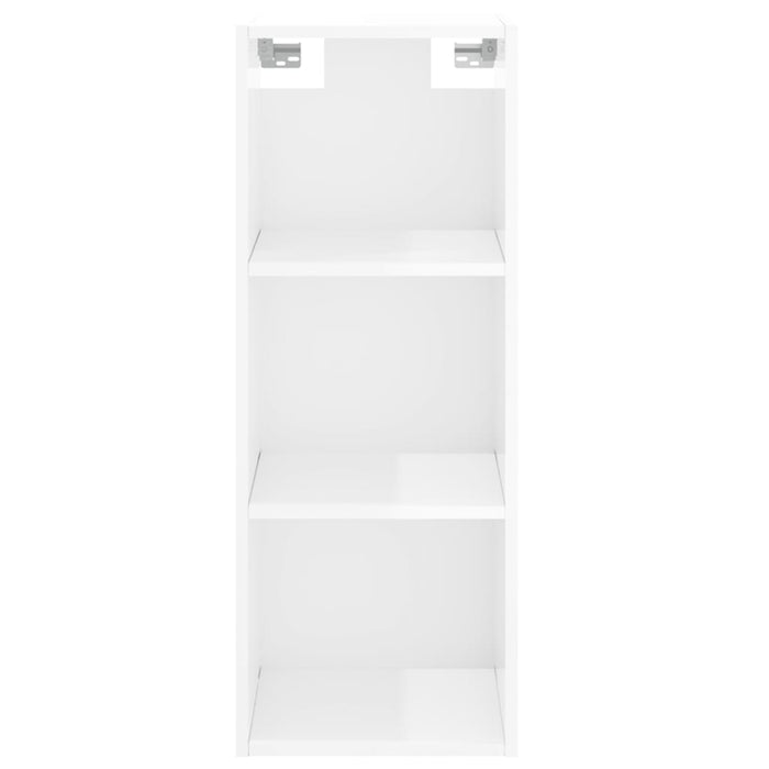 Dulap înalt, alb extralucios, 34,5x34x180 cm, lemn prelucrat WALTI