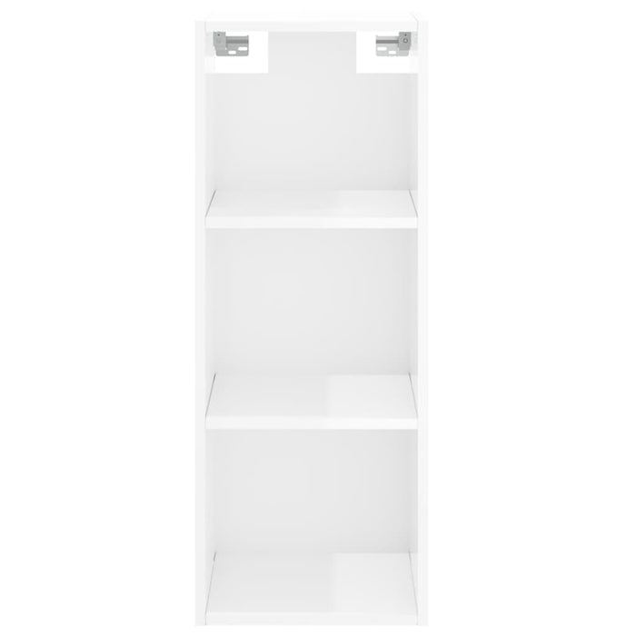 Dulap înalt, alb extralucios, 34,5x34x180 cm, lemn prelucrat WALTI
