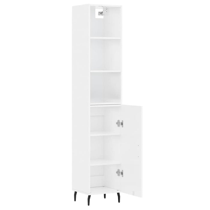 Dulap înalt, alb extralucios, 34,5x34x180 cm, lemn prelucrat WALTI