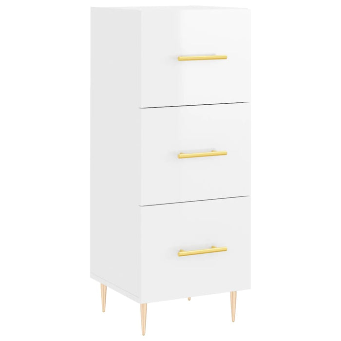 Dulap înalt, alb extralucios, 34,5x34x180 cm, lemn prelucrat WALTI