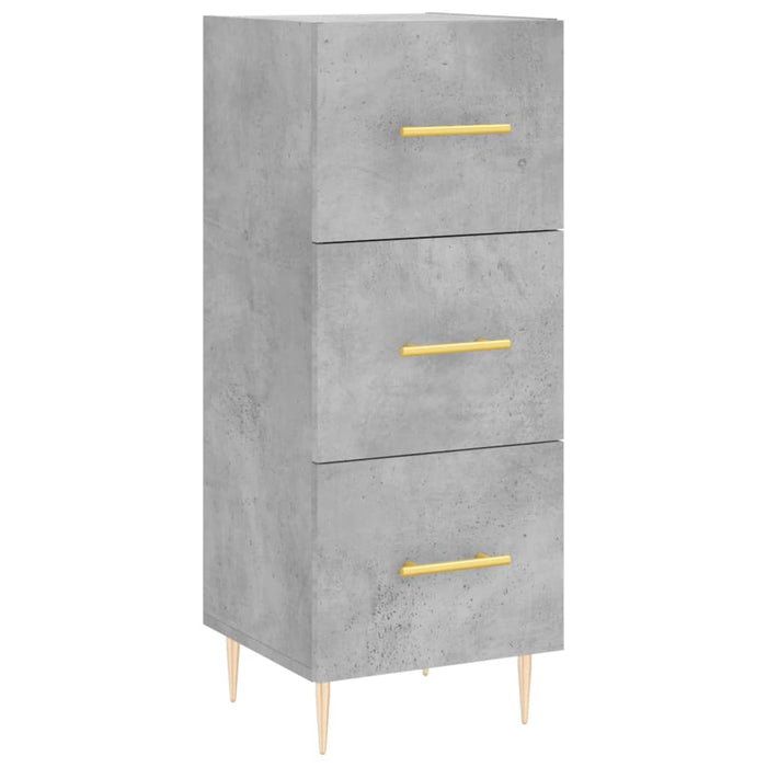 Dulap înalt, gri beton, 34,5x34x180 cm, lemn prelucrat WALTI