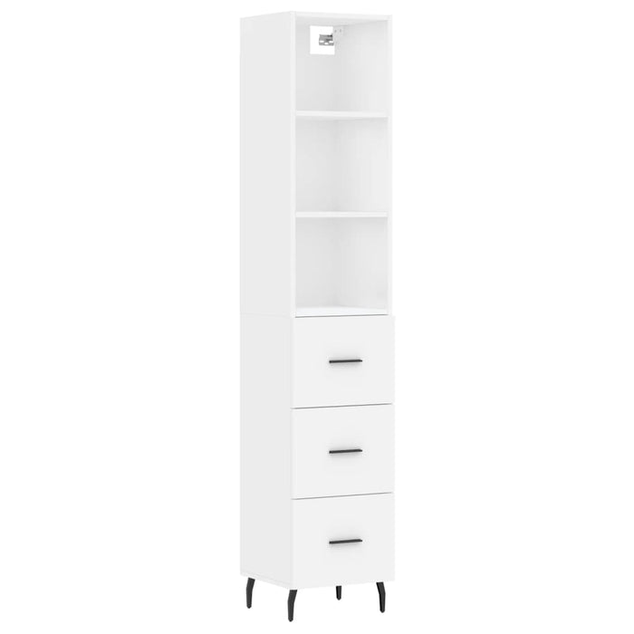 Dulap înalt, alb, 34,5x34x180 cm, lemn prelucrat WALTI