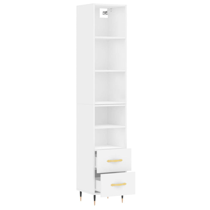 Dulap înalt, alb, 34,5x34x180 cm, lemn prelucrat WALTI
