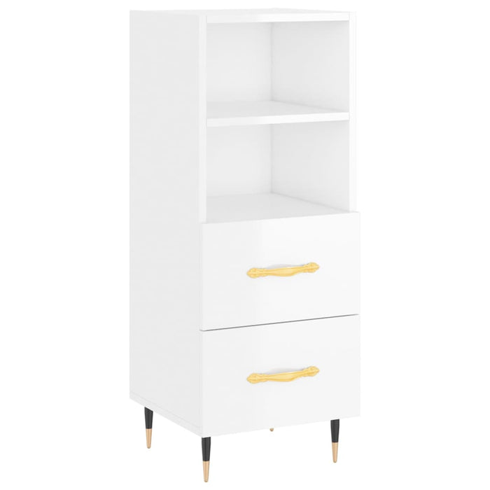 Dulap înalt, alb extralucios, 34,5x34x180 cm, lemn prelucrat WALTI