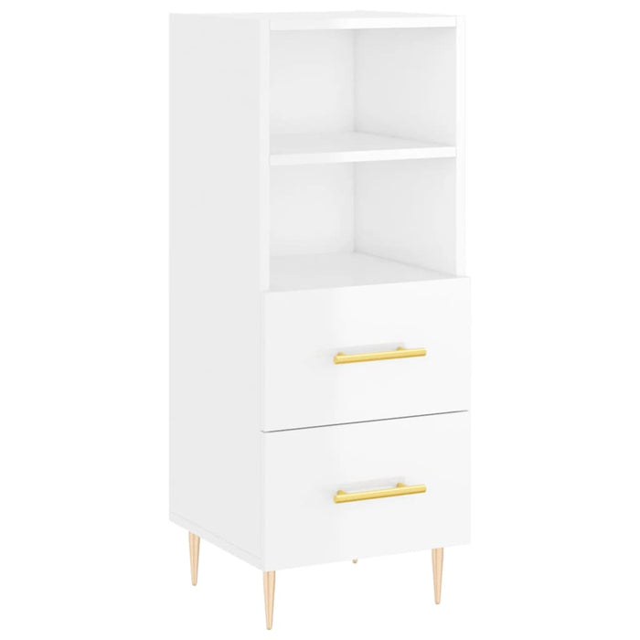 Dulap înalt, alb extralucios, 34,5x34x180 cm, lemn prelucrat WALTI