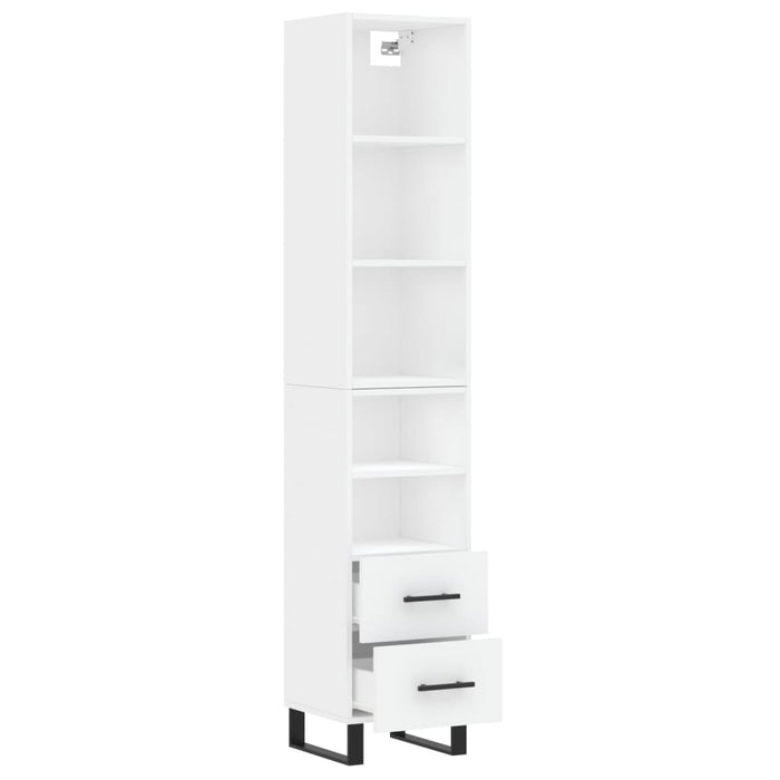 Dulap înalt, alb, 34,5x34x180 cm, lemn prelucrat WALTI