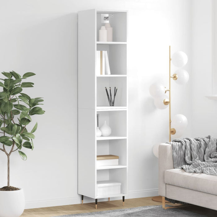 Dulap înalt, alb, 34,5x32,5x180 cm, lemn prelucrat WALTI