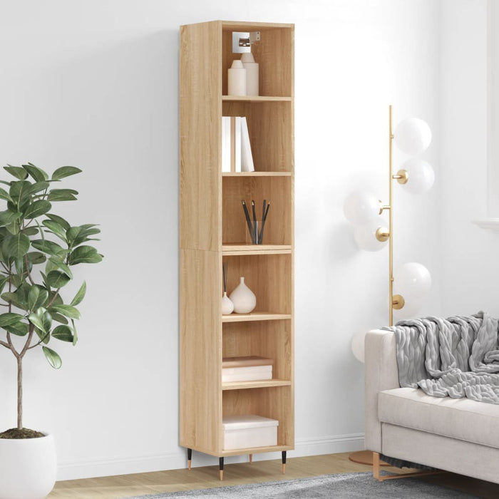 Dulap înalt, stejar sonoma, 34,5x32,5x180 cm, lemn prelucrat WALTI