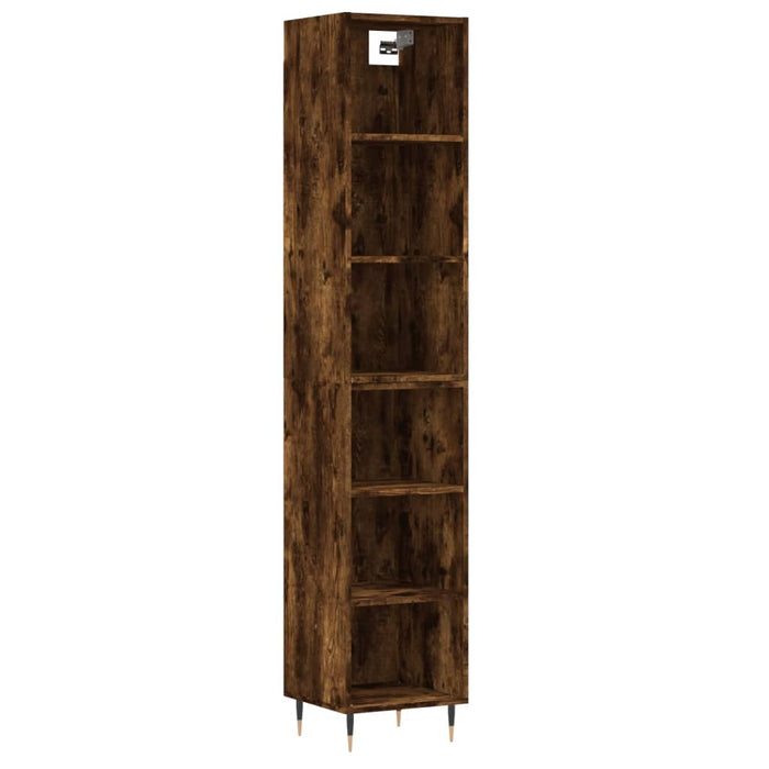 Dulap înalt, stejar fumuriu, 34,5x32,5x180 cm, lemn prelucrat WALTI