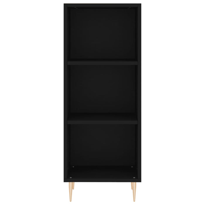 Dulap înalt, negru, 34,5x32,5x180 cm, lemn prelucrat WALTI