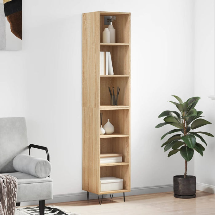 Dulap înalt, stejar sonoma, 34,5x32,5x180 cm, lemn prelucrat WALTI