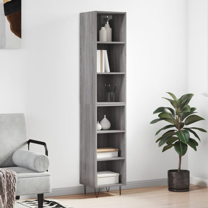 Dulap înalt, gri sonoma, 34,5x32,5x180 cm, lemn prelucrat WALTI