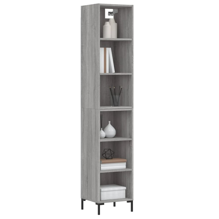 Dulap înalt, gri sonoma, 34,5x32,5x180 cm, lemn prelucrat WALTI