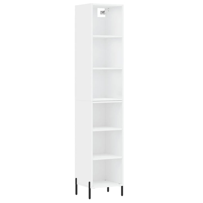 Dulap înalt, alb, 34,5x32,5x180 cm, lemn prelucrat WALTI