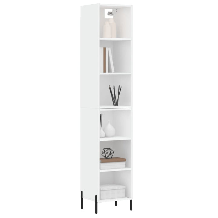 Dulap înalt, alb, 34,5x32,5x180 cm, lemn prelucrat WALTI
