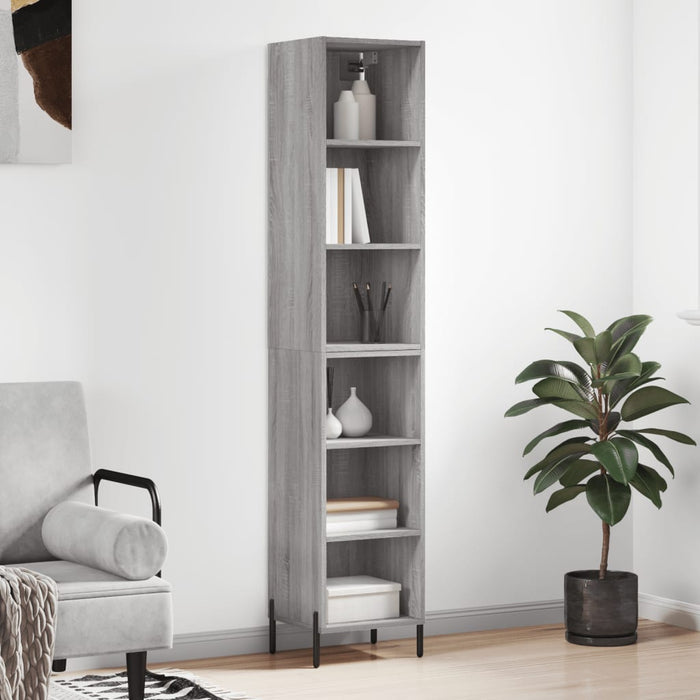 Dulap înalt, gri sonoma, 34,5x32,5x180 cm, lemn prelucrat WALTI