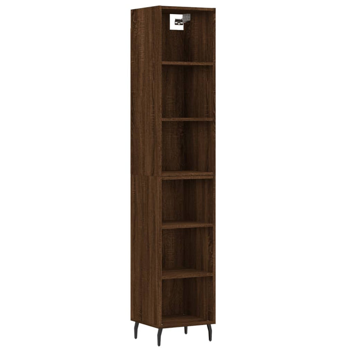 Dulap înalt, stejar maro, 34,5x32,5x180 cm, lemn prelucrat WALTI