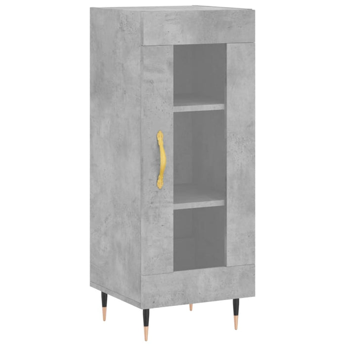 Dulap înalt, gri beton, 34,5x34x180 cm, lemn prelucrat WALTI