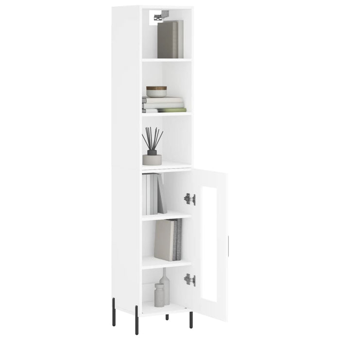 Dulap înalt, alb, 34,5x34x180 cm, lemn prelucrat WALTI