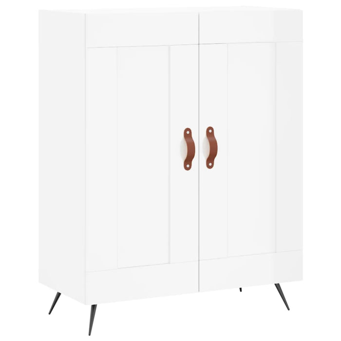 Dulap înalt, alb extralucios, 69,5x34x180 cm, lemn compozit WALTI