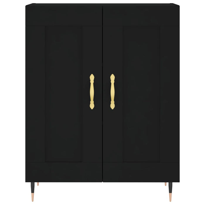 Dulap înalt, negru, 69,5x34x180 cm, lemn compozit WALTI