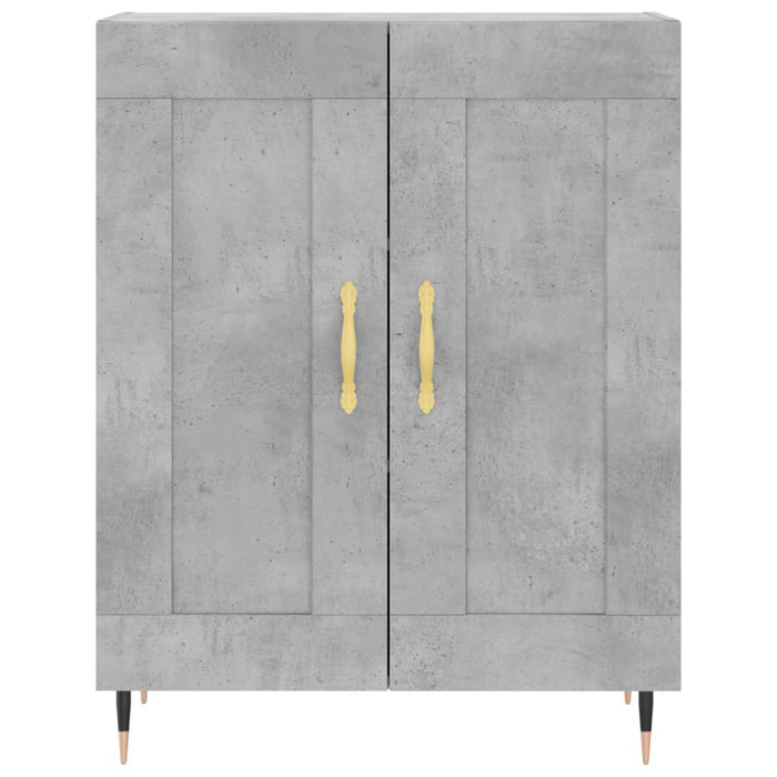 Dulap înalt, gri beton, 69,5x34x180, lemn compozit - WALTI WALTI