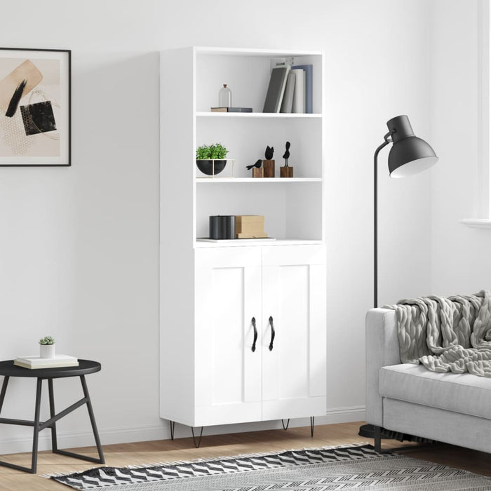 Dulap înalt, alb, 69,5x34x180 cm, lemn compozit - WALTI WALTI