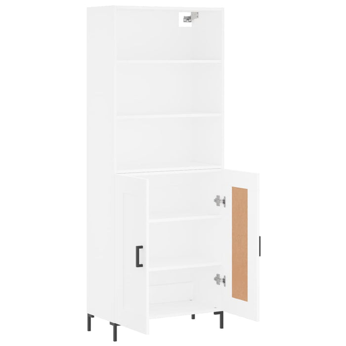 Dulap înalt, alb, 69,5x34x180 cm, lemn compozit WALTI