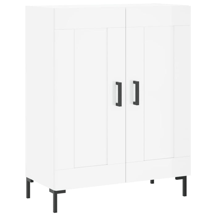 Dulap înalt, alb extralucios, 69,5x34x180 cm, lemn compozit WALTI