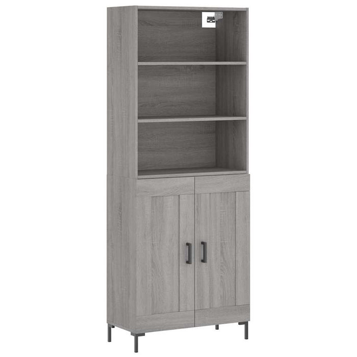 Dulap înalt, gri sonoma, 69,5x34x180 cm, lemn compozit WALTI