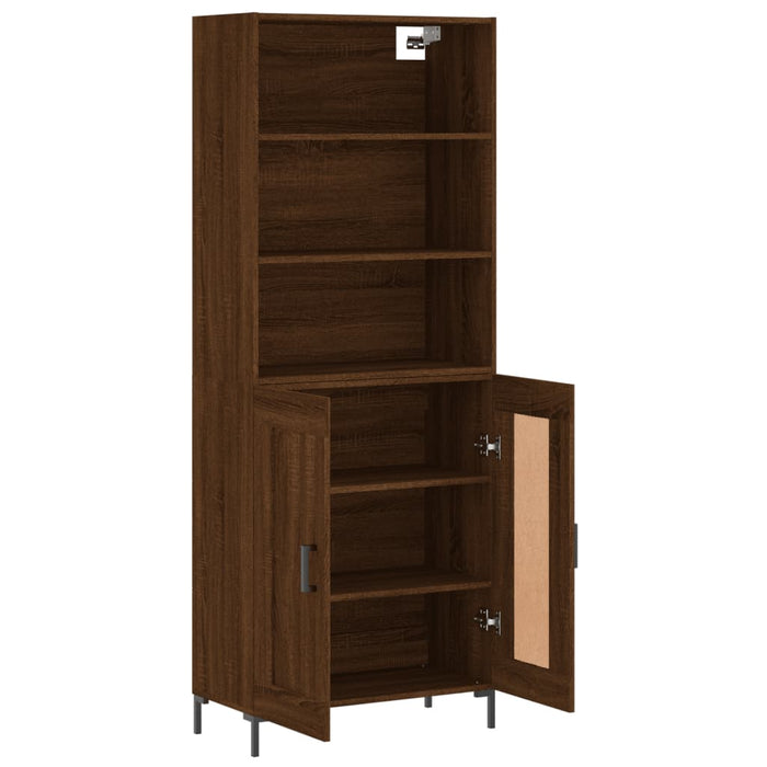 Dulap înalt, stejar maro, 69,5x34x180 cm, lemn compozit WALTI