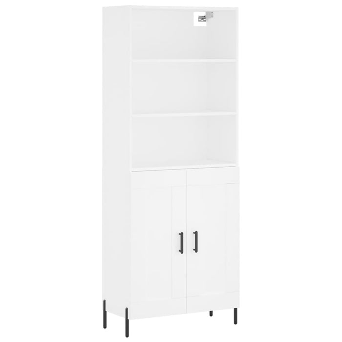 Dulap înalt, alb, 69,5x34x180 cm, lemn compozit WALTI