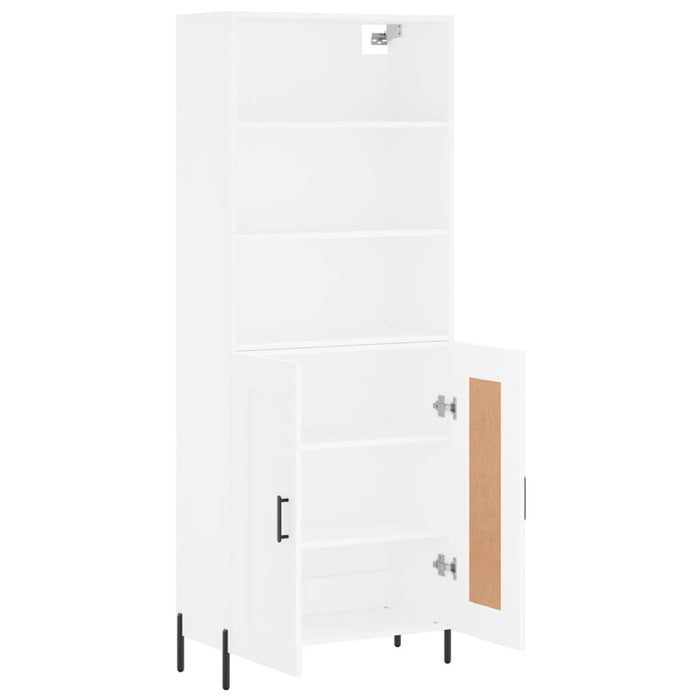 Dulap înalt, alb, 69,5x34x180 cm, lemn compozit WALTI