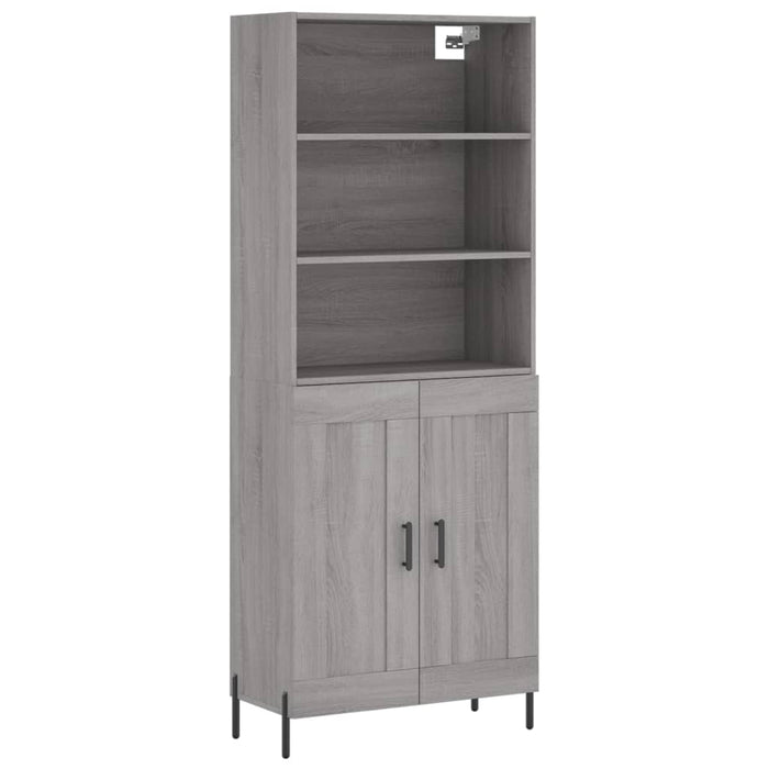 Dulap înalt, gri sonoma, 69,5x34x180 cm, lemn compozit WALTI