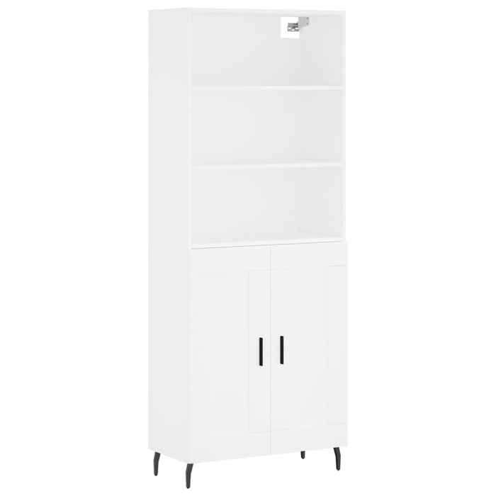 Dulap înalt, alb, 69,5x34x180 cm, lemn compozit WALTI
