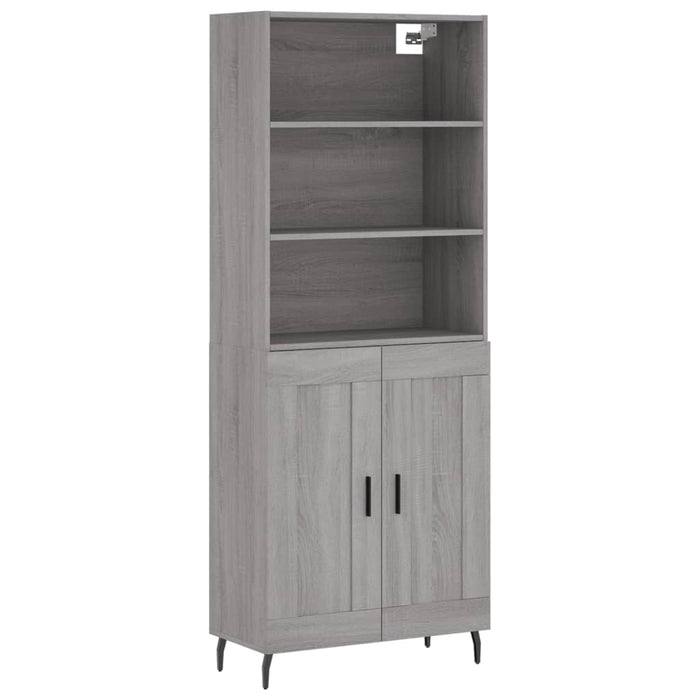 Dulap înalt, gri sonoma, 69,5x34x180 cm, lemn compozit - WALTI WALTI
