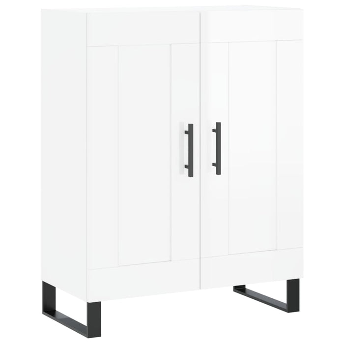 Dulap înalt, alb extralucios, 69,5x34x180 cm, lemn compozit WALTI