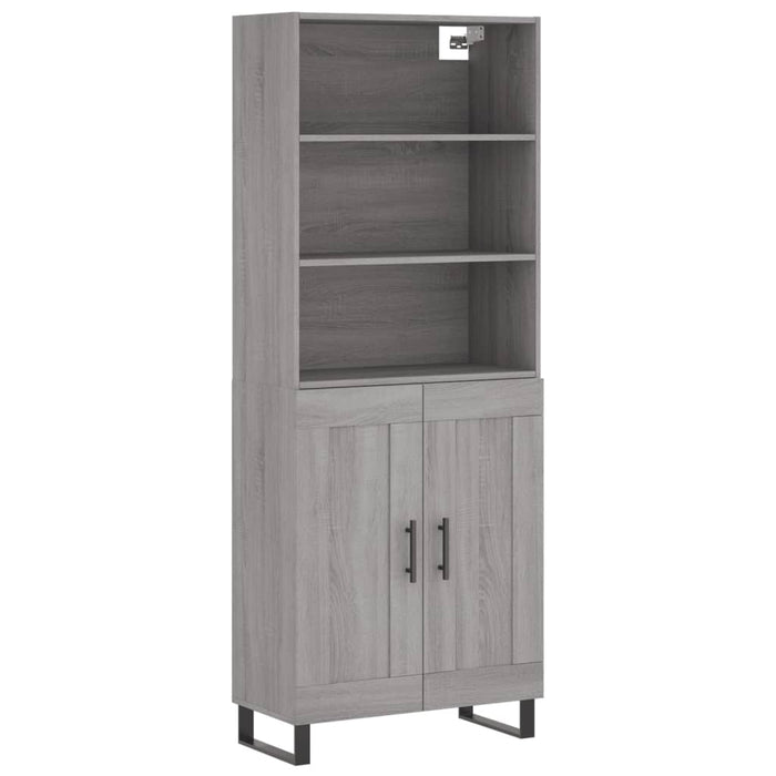 Dulap înalt, gri sonoma, 69,5x34x180 cm, lemn compozit - WALTI WALTI