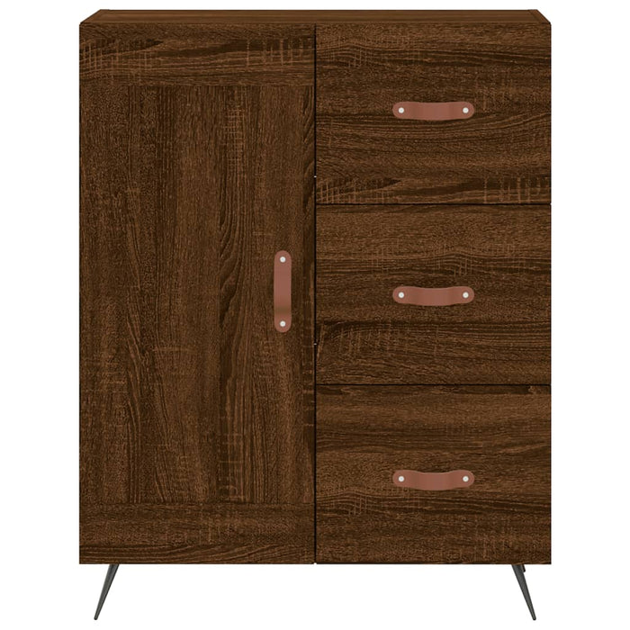 Dulap înalt, stejar maro, 69,5x34x180 cm, lemn compozit WALTI