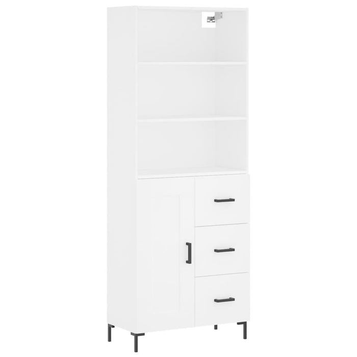 Dulap înalt, alb, 69,5x34x180 cm, lemn compozit WALTI