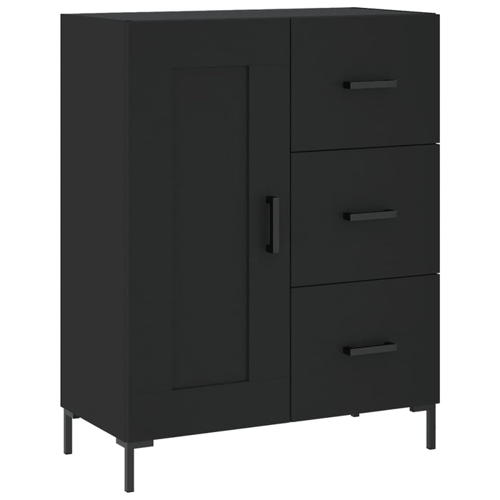 Dulap înalt, negru, 69,5x34x180 cm, lemn compozit WALTI