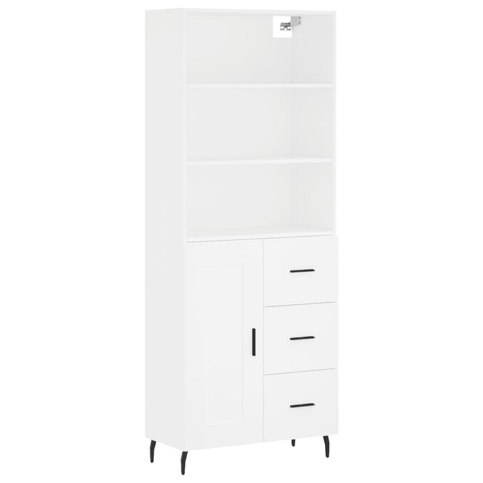 Dulap înalt, alb, 69,5x34x180 cm, lemn compozit WALTI