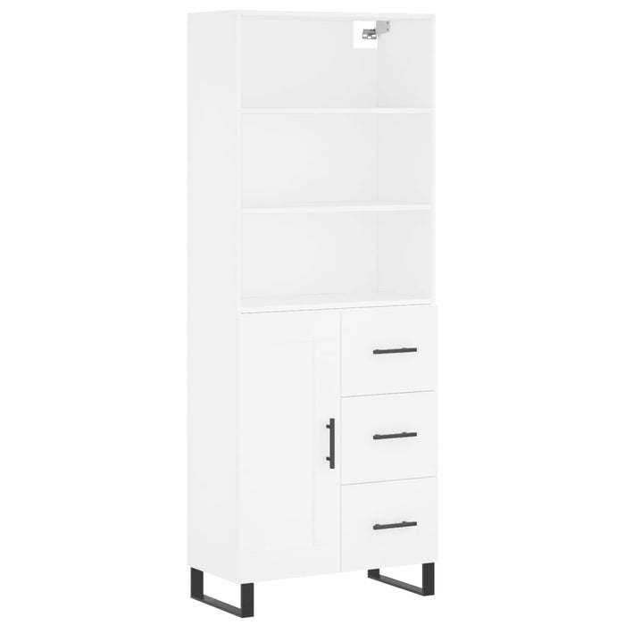 Dulap înalt, alb, 69,5x34x180 cm, lemn compozit WALTI