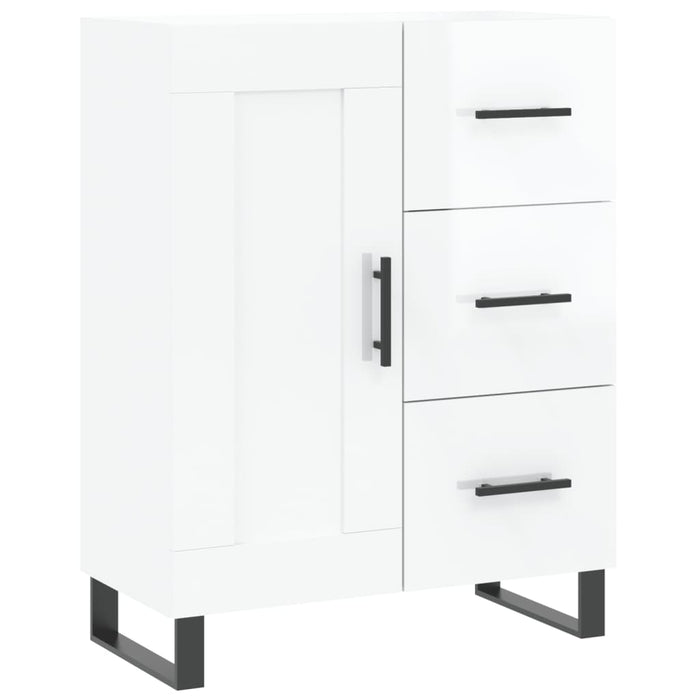 Dulap înalt, alb extralucios, 69,5x34x180 cm, lemn compozit WALTI