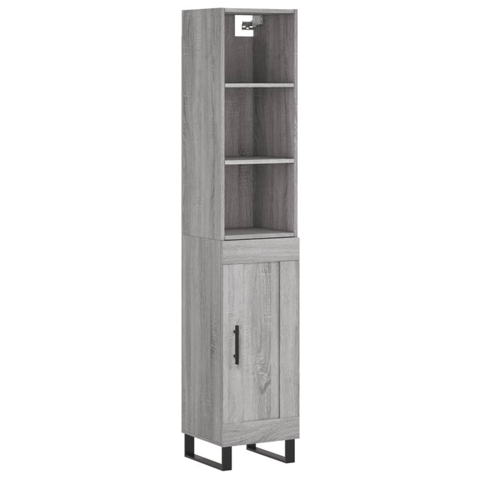 Dulap înalt, gri sonoma, 34,5x34x180 cm, lemn prelucrat WALTI