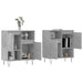 Servante, 2 piese, gri beton, lemn prelucrat - WALTI WALTI