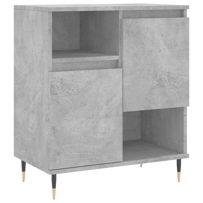 Servante, 3 piese, gri beton, lemn prelucrat WALTI