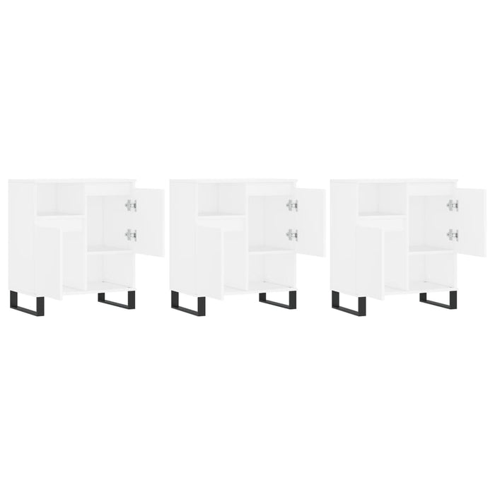 Servante, 3 piese, alb, lemn prelucrat WALTI