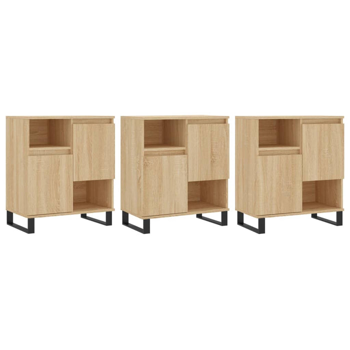 Servante, 3 piese, stejar sonoma, lemn prelucrat WALTI