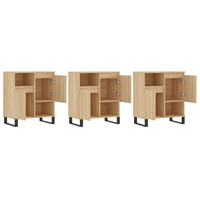 Servante, 3 piese, stejar sonoma, lemn prelucrat WALTI